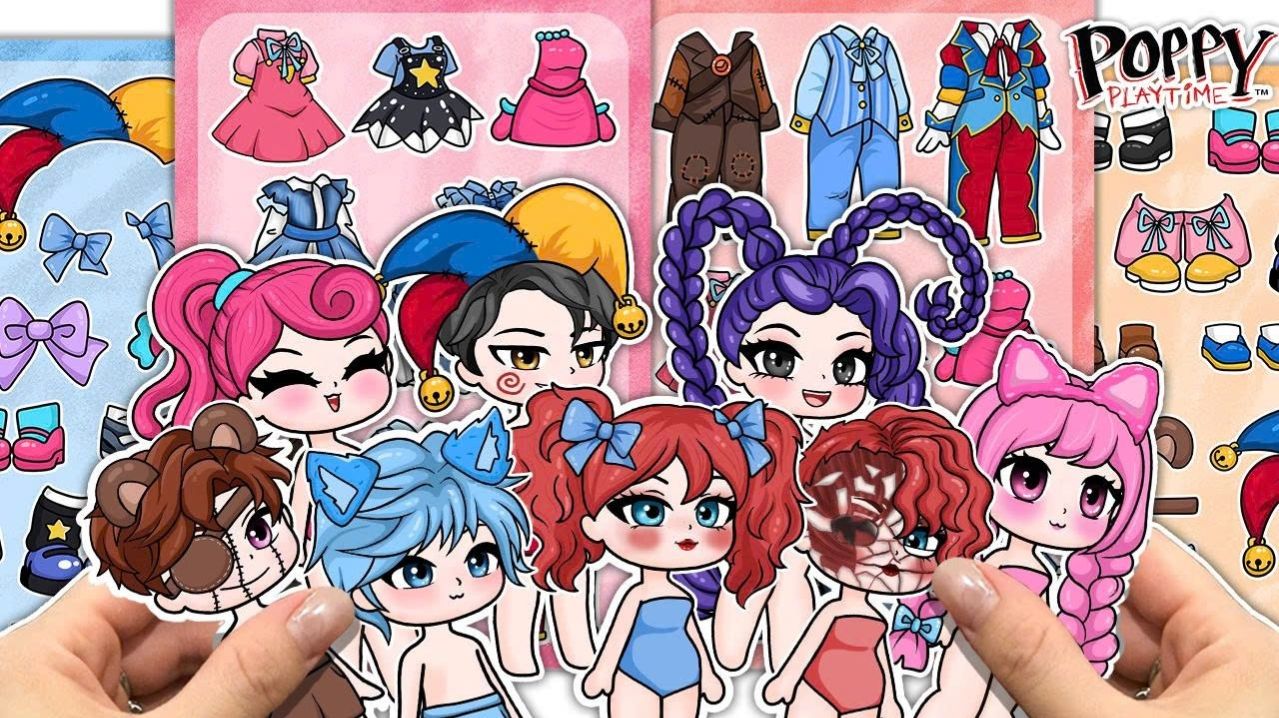 Бумажный АСМР💜 Тока Бока 💜 Одевалки для девочек