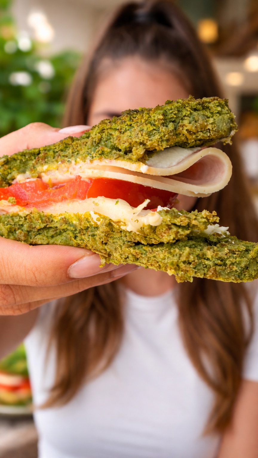 Гороховый хлеб со шпинатом