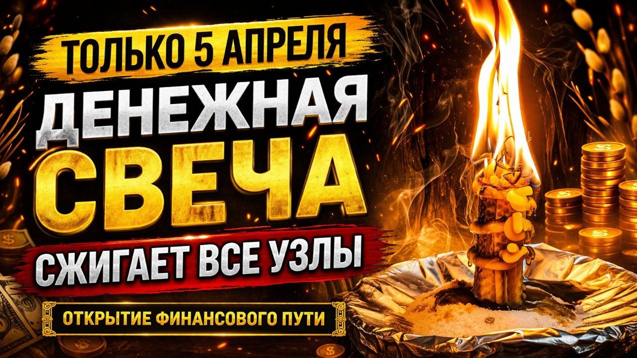👉 ТОЛЬКО 5 АПРЕЛЯ ⚡ Денежная свеча сжигает все узлы и открывает путь деньгам Самир Али