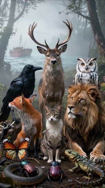 Сказочный мир дикой природы: красота животных и насекомых #природа #животные #приключения