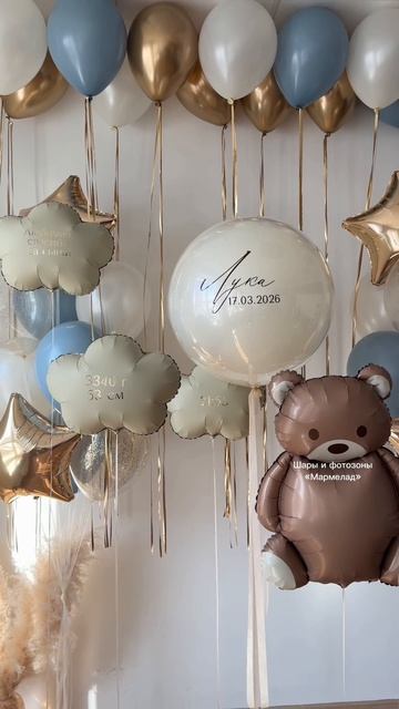 Шары на выписку мальчика из роддома