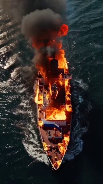 Гибель на воде: когда надежды сгорают #катастрофа #безнадежность #ужас