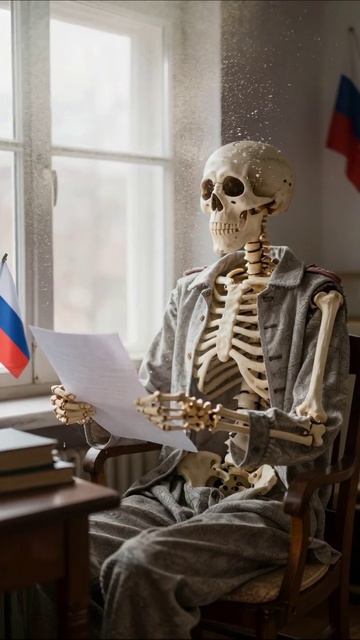 Ожидание конца: жизнь, пройдённая в одиночестве #скелет #печаль #одиночество