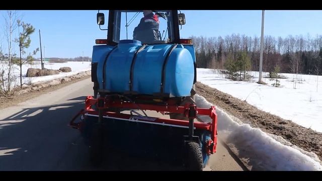 ГИДРАВЛИЧЕСКАЯ КОММУНАЛЬНАЯ ЩЁТКА ТАЙФУН-1800 С МАСЛЯНОЙ ГИДРАВЛИЧЕСКОЙ СТАНЦИЕЙ И ПРИВОДОМ ОТ ВОМ