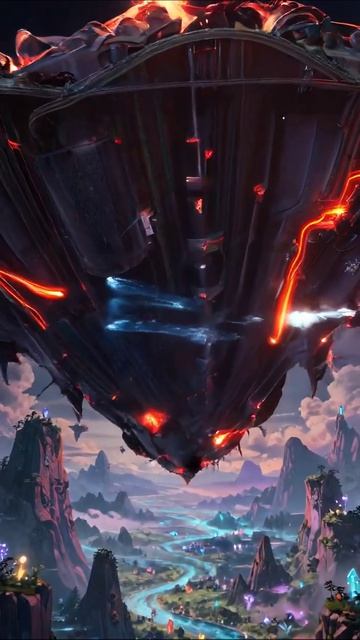 Загадочное королевство: путешествие к вулкану и сияющим кристаллам #фэнтези #приключения #космос