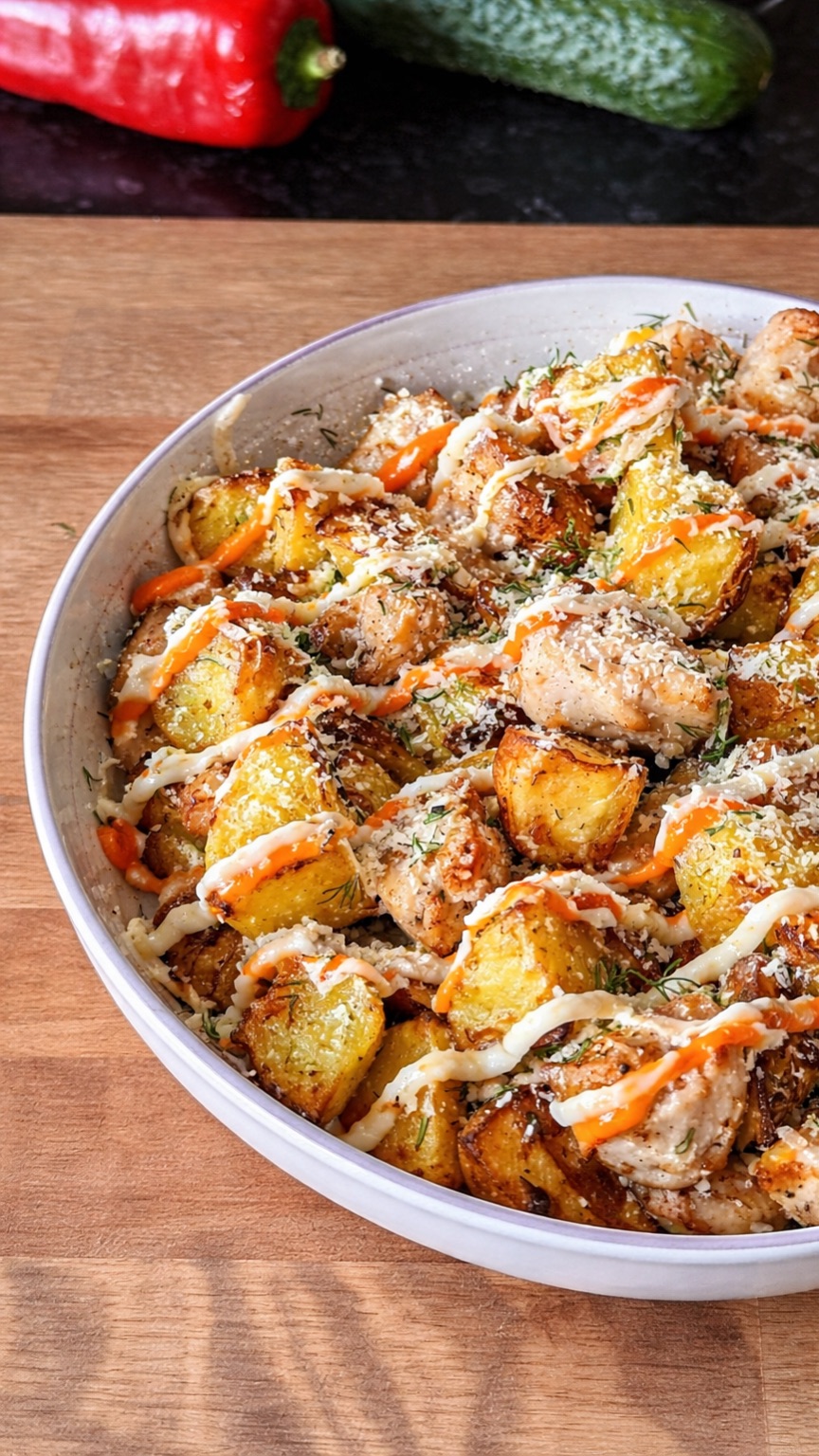 Картофель по-деревенски с курочкой под сыром 🍗🧀