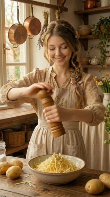 Картофельные гнёзда с яйцом внутри