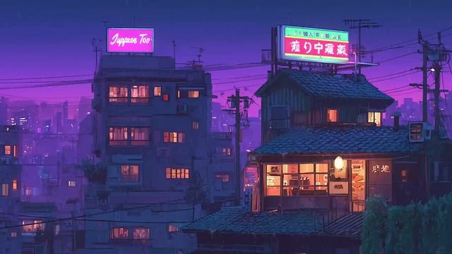 Lofi Hip Hop Beats 🐒Retro Japanese Town Ambience 🌆 Lofi Rain Playlist - The Japanese Town