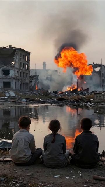 Мир в руинах: дети среди пепла #война #потеря #надежда