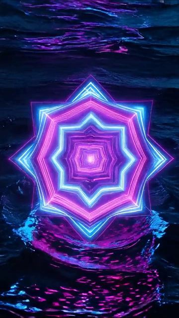Световая мандала на воде #арт #дизайн #графика