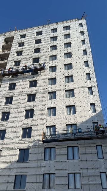 Облицовка фасада в ЖК Статный