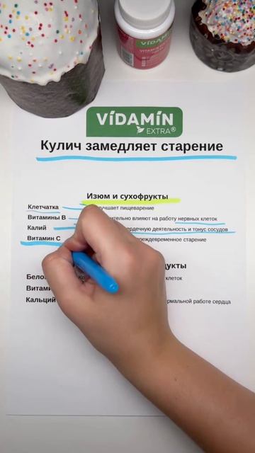 Пасха и польза кулича

#vidaminextra #видамин #витамин #пасха #кулич #клетчатка #калий #белок #кальц