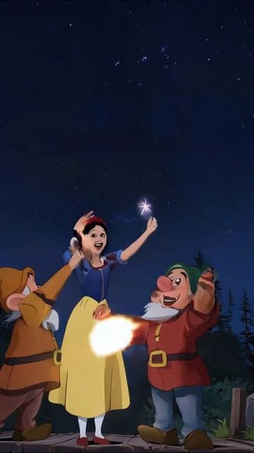 Снежная королева и семеро гномов под звездным небом #Дисней #Анимация #Сказка