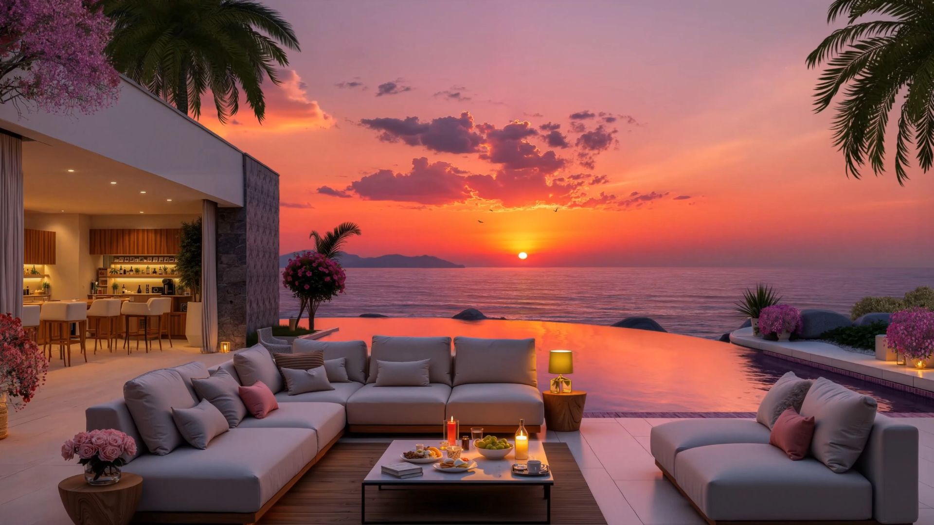 Закат у моря с мягким джазом для отдыха и расслабления 🌅🎷