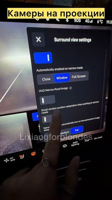 Камеры на проекции в Lixiang