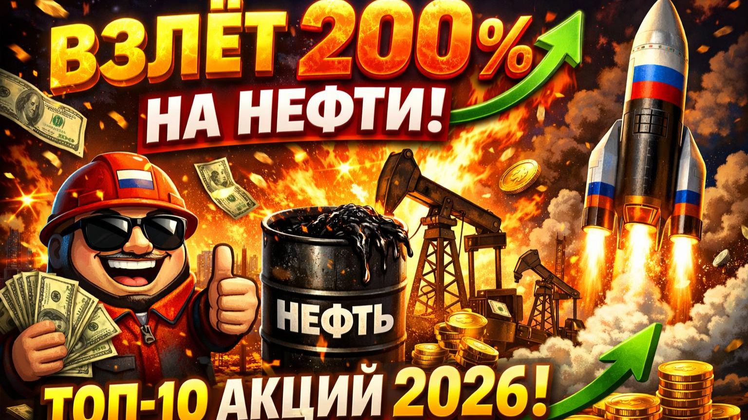 ТОП-10 лучших акций первого квартала. Взлет🔥 более 200% на нефтяном ралли.