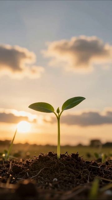 Нежное начало жизни: как прорастает семя #природа #растения #жизнь