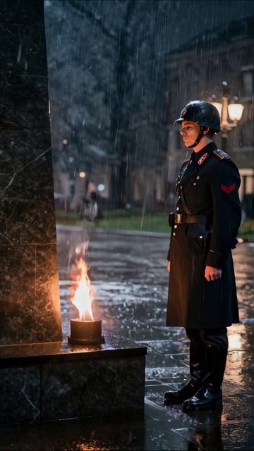 одинокий воин на страже #одиночество #дождь #грусть