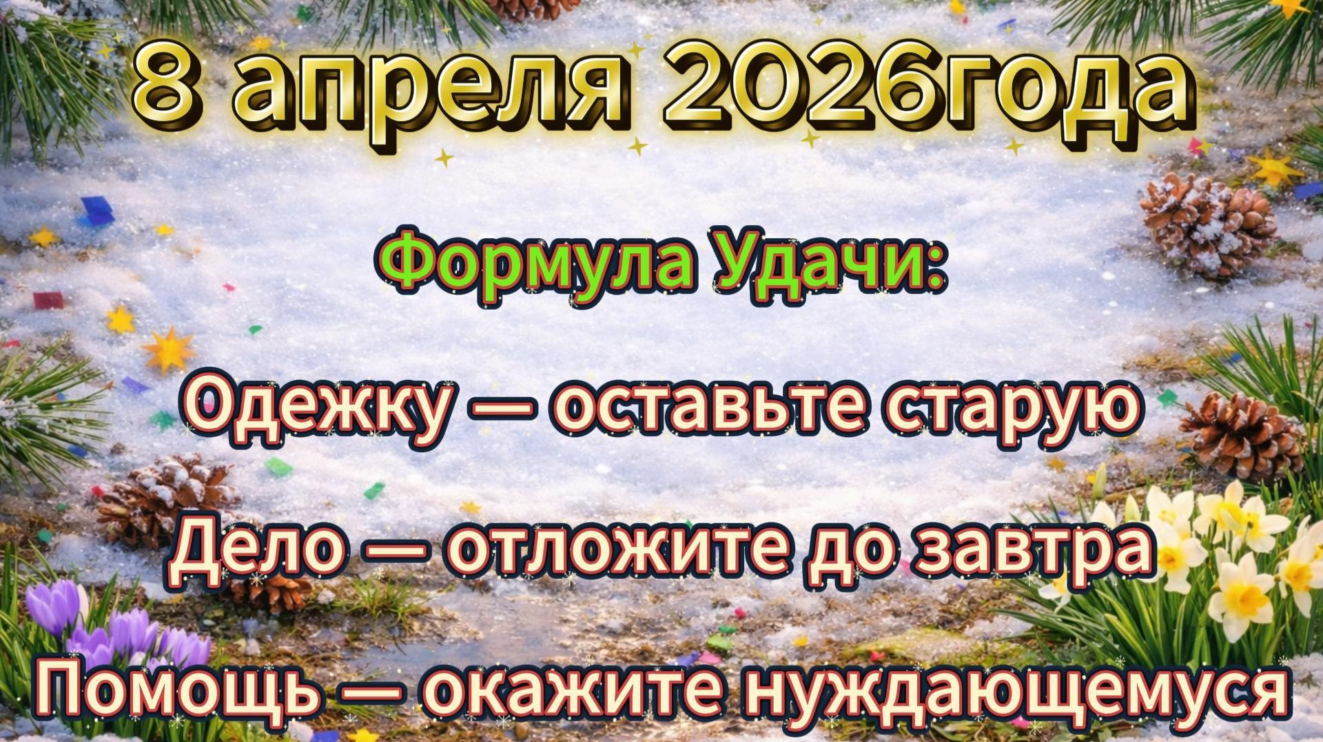 Народные приметы на 8 апреля 2026 года