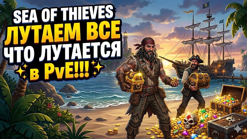 ВЫНОСИМ ВСЁ! PvE режим на максимум в Sea Of Thieves.🌊