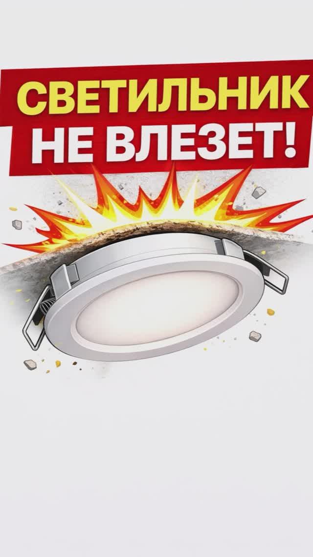 Светильник не влезет!