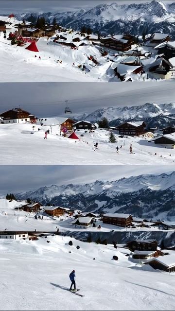 Снежное приключение на склонах Альп #катание #горныеЛыжи #зима