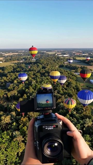 Калейдоскоп воздушных шаров: моя незабываемая поездка #воздушныешары #приключения #пейзаж