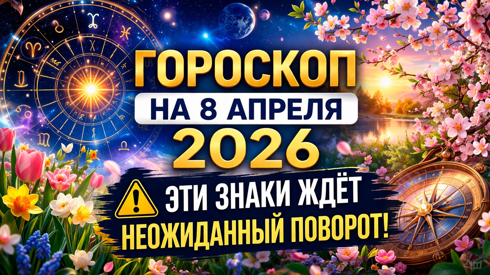 Гороскоп на 8 апреля 2026 ⚠️ Эти знаки ждёт неожиданный поворот!