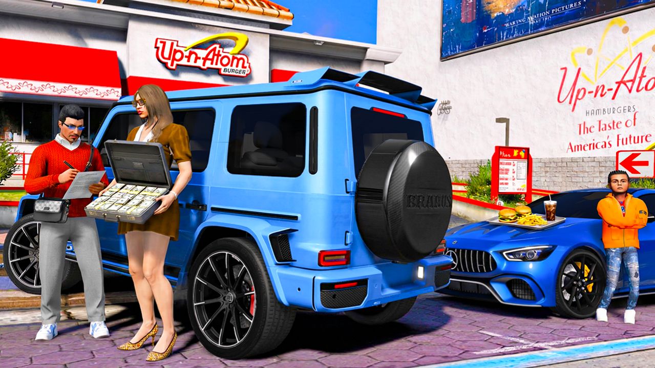 ОТЕЦ И СЫН В GTA 5 - КУПИЛ У БЫВШЕЙ ЖЕНЫ ГАРВИНА БУРГЕРНУЮ UP-N-ATOM! МОЙ НОВЫЙ БИЗНЕС! 🌊ВОТЕР