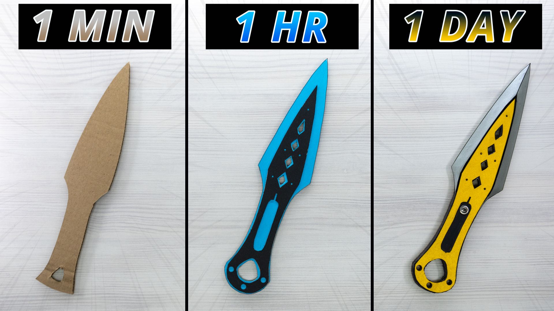 Кунай за 1 минуту, за 1 час или за 1 день — челендж!