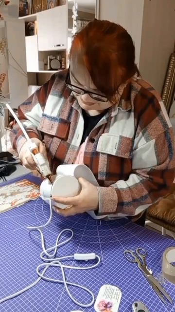 Часть 5 МК светильник из изолона