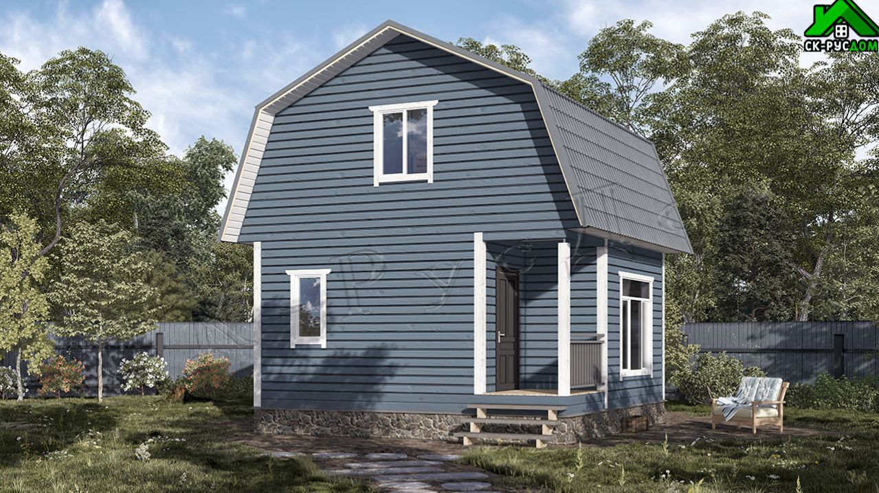 Баня с мансардой