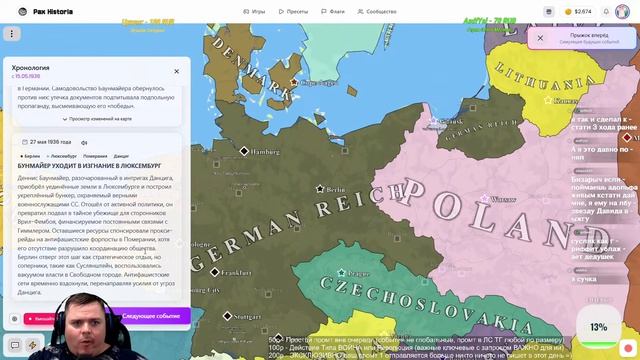 PaxHistoria за Жителя ГЕРМАНИИ в 1935 году