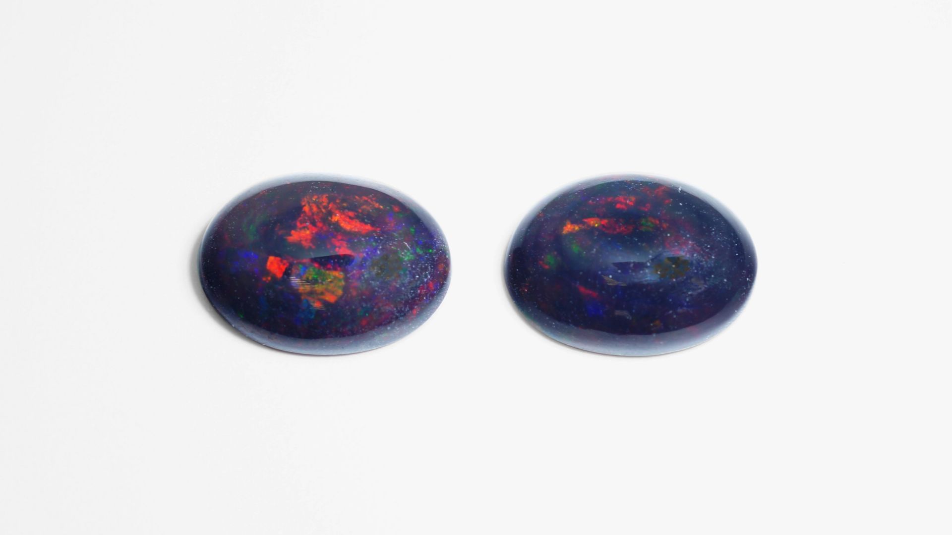 Парный Чёрный Эфиопский WELO Опал 6.72 карата