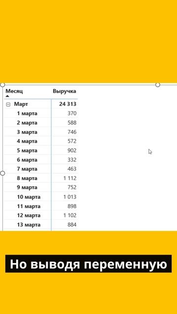 переменные в мерах DAX