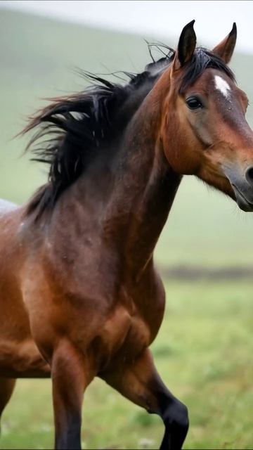 Красивая лошадь под дождем #лошади #природа #животные