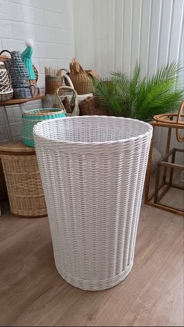 Новое изделие Бельевая корзина из бумажной лозы