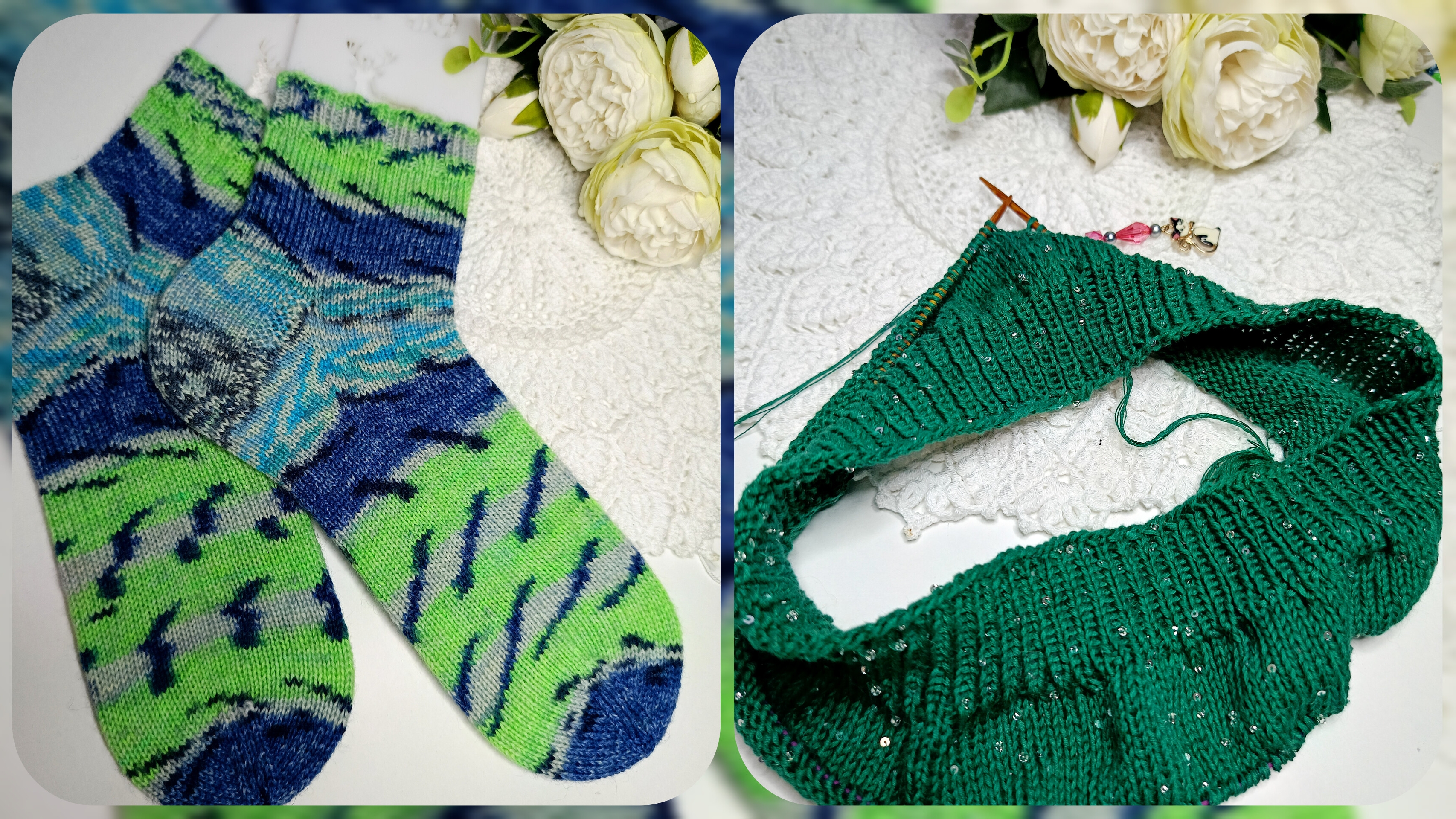 Весенние носочки готовы🥰Начало нового проекта 🧶