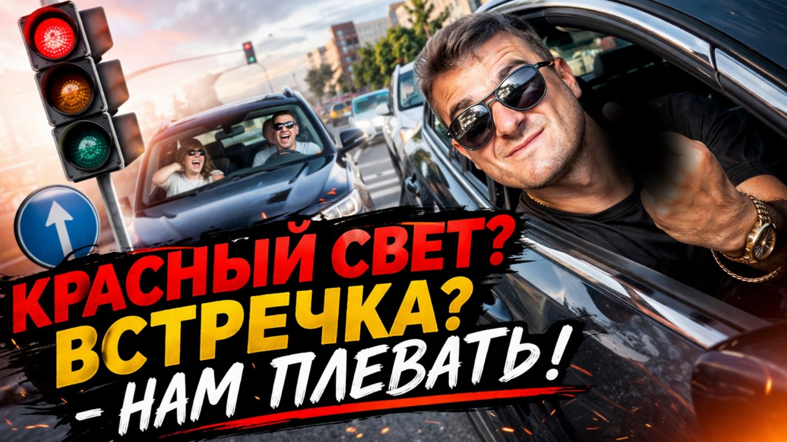 Встречка?! Красный свет?! - Нам плевать!