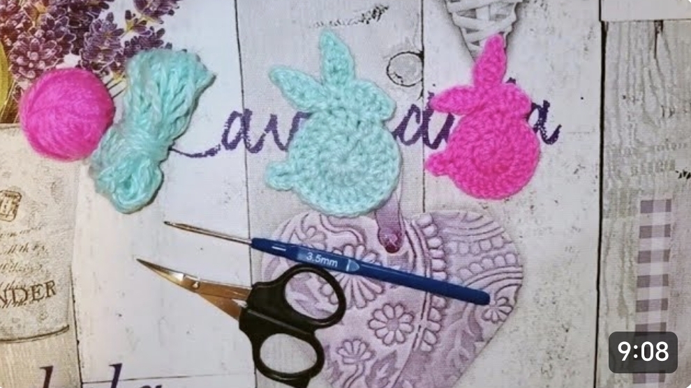 Аппликация ЗАЙЧИК крючком