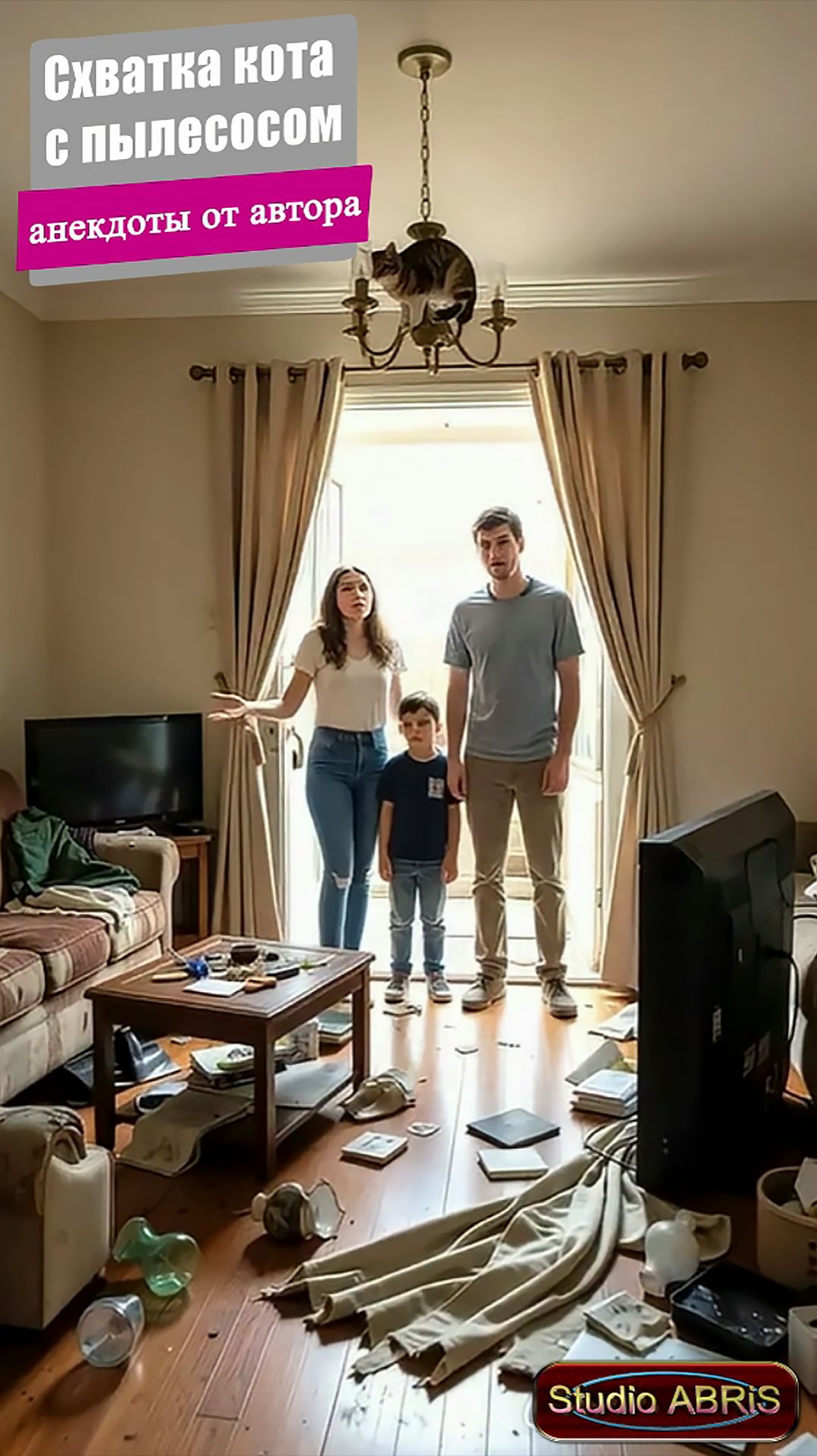 СХВАТКА КОТА С ПЫЛЕСОСОМ – анекдоты от автора