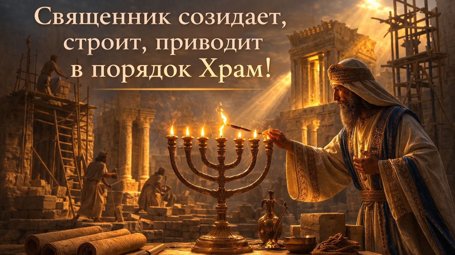 Священник созидает, строит, приводит в порядок Храм!