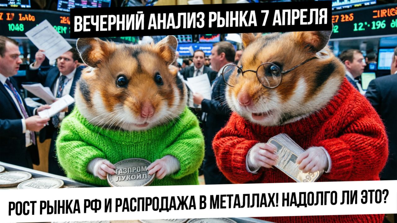 Вечерний анализ рынка 7 апреля. Роста рынка РФ и распродажа в металлах! Надолго ли это? Что с рублем