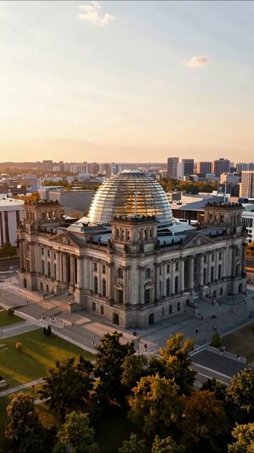 Красота Рейхстага на закате #Берлин #архитектура #путешествия