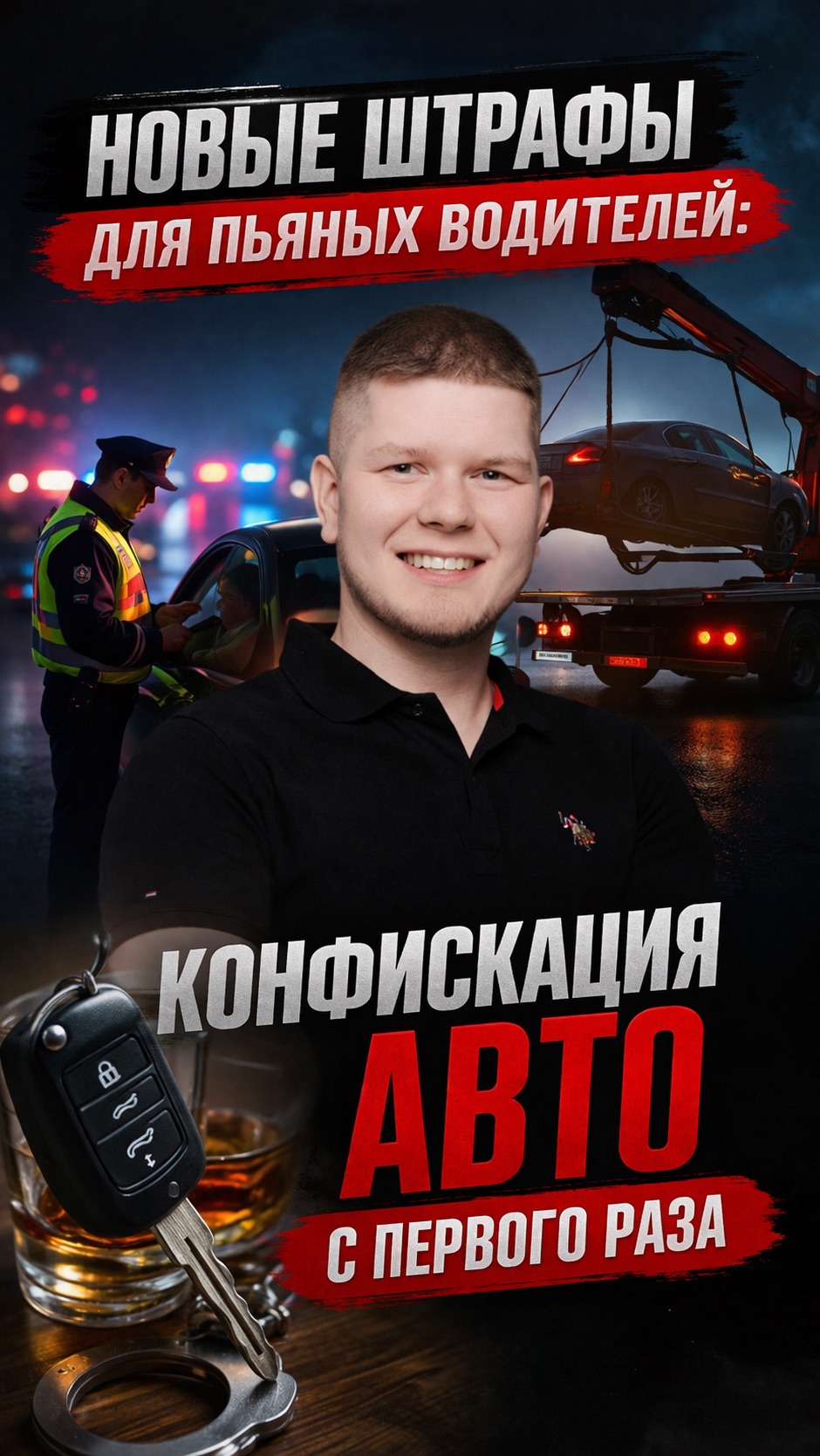 Новые штрафы для пьяных водителей: конфискация авто с первого раза