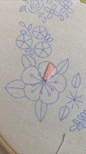 Гладьевой шов. Вышивка для начинающих, базовые стежки.