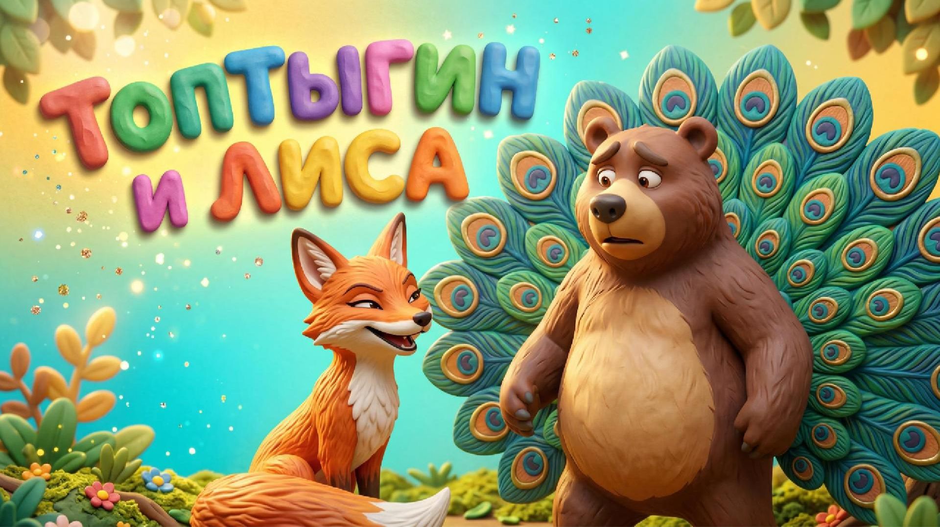 ТОПТЫГИН И ЛИСА 🐻🦊 | ДОБРАЯ СКАЗКА ЧУКОВСКОГО | МУЛЬТИК ДЛЯ МАЛЫШЕЙ