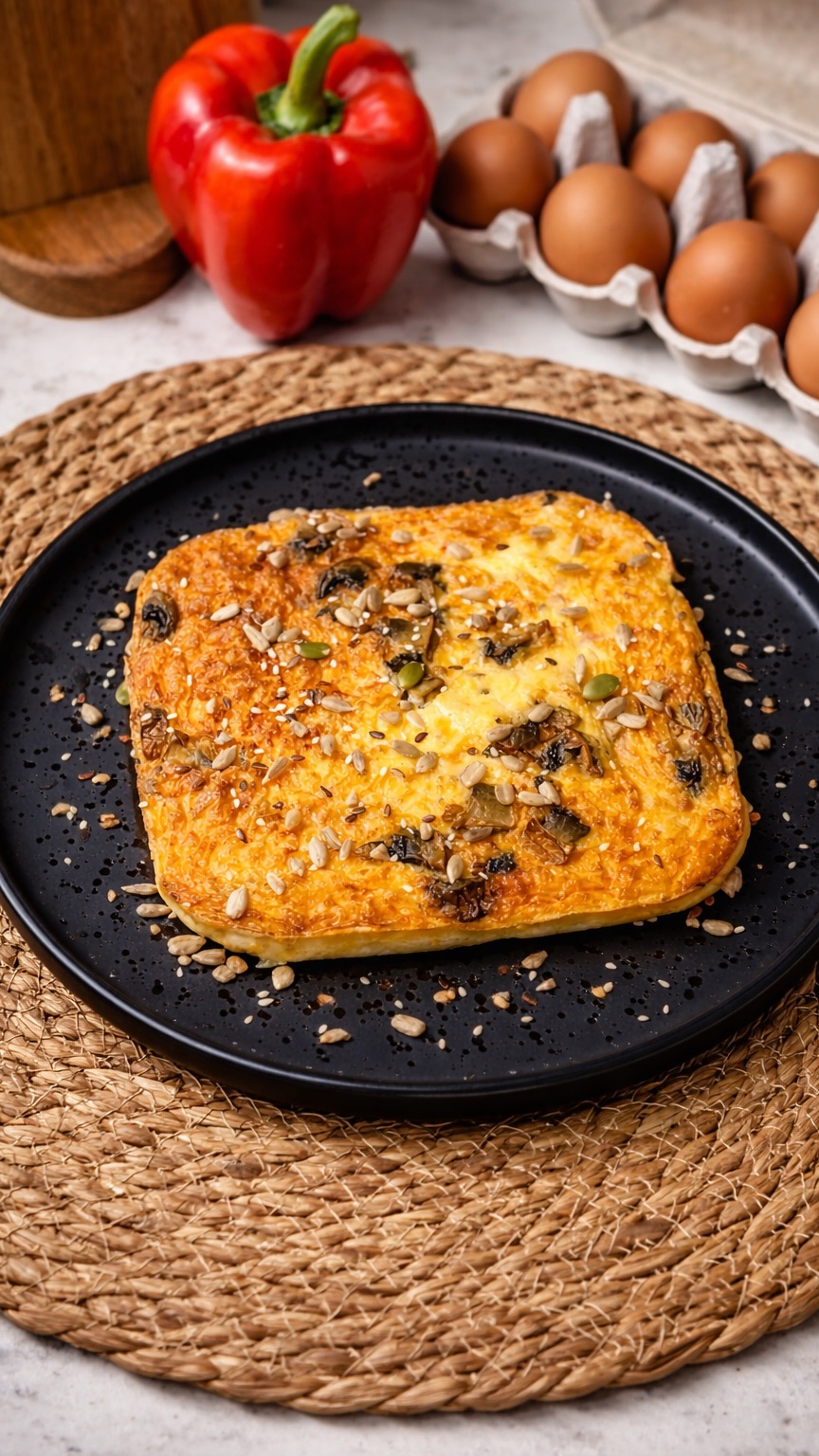 Омлет с грибами и сыром