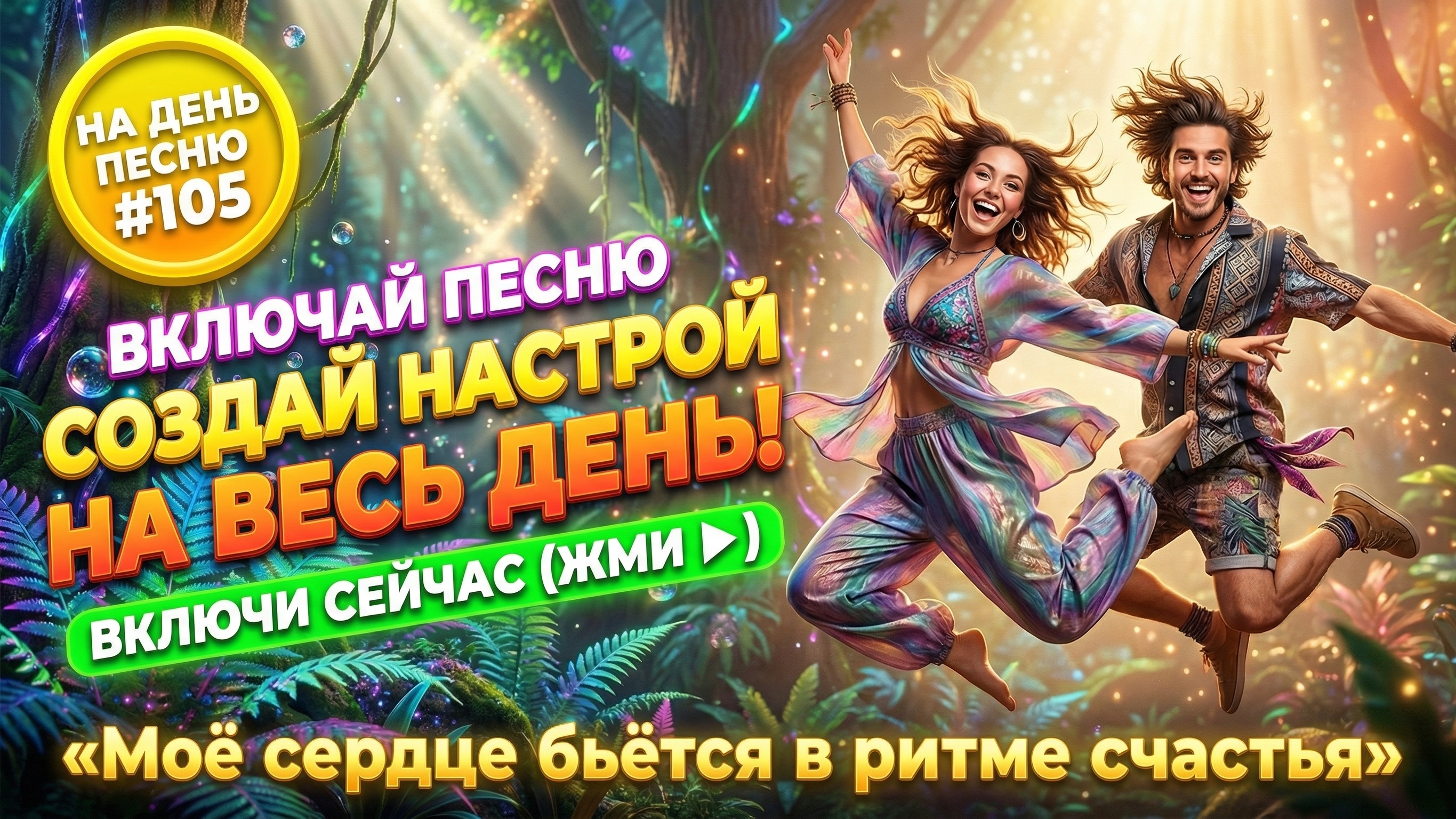 НА ДЕНЬ ПЕСНЮ #105 | Драйвовая ПЕСНЯ-АФФИРМАЦИЯ радость | 