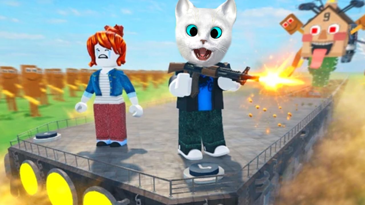 ПОБЕГ  ИЗ ПЕЩЕРЫНА ВАГОНЕТКЕ ОТ БРЕИНРОТОВ РОБЛОКС КОТЕНОК КРОНОС